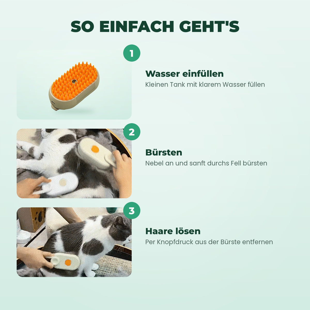 Sanuro AniBrush Sprühnebel-Fellbürste