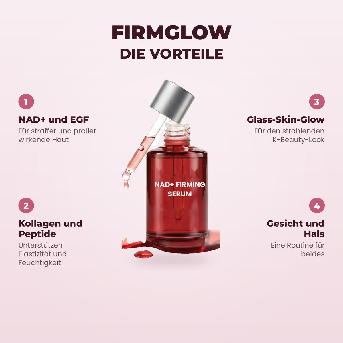 Sanuro FirmGlow K-Beauty Serum mit NAD+