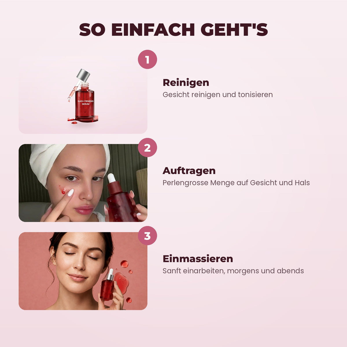 Sanuro FirmGlow K-Beauty Serum mit NAD+