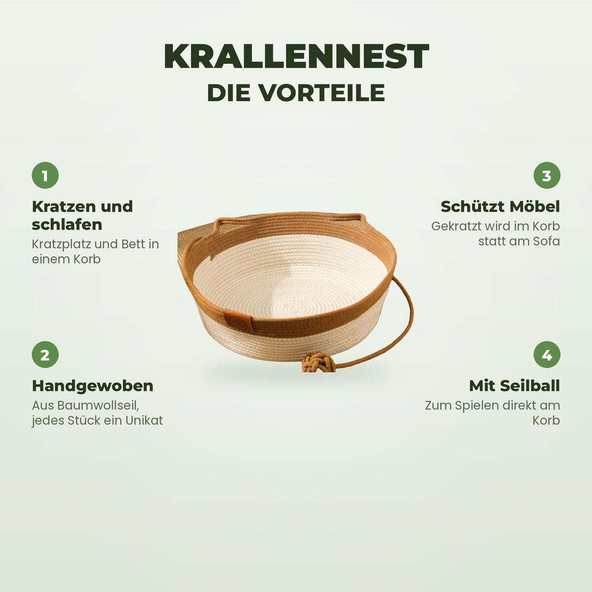 Sanuro KrallenNest Katzenkorb mit Kratzfläche
