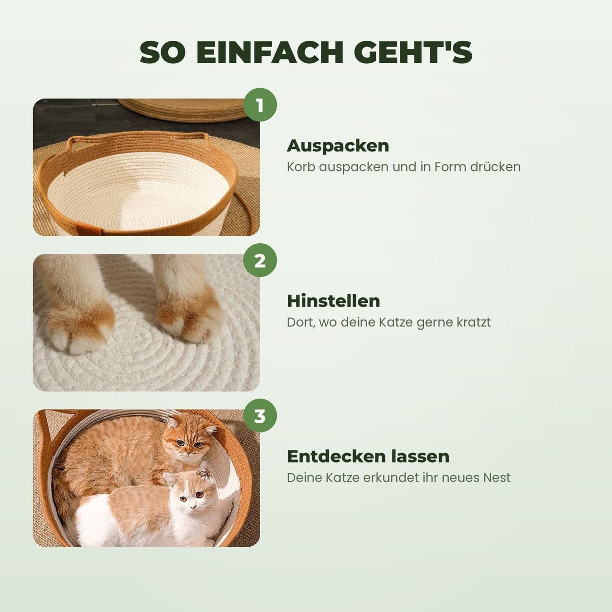 Sanuro KrallenNest Katzenkorb mit Kratzfläche
