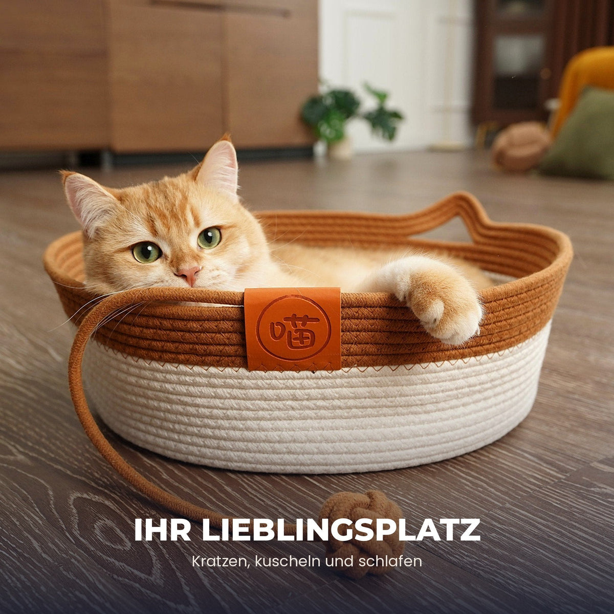 Sanuro KrallenNest Katzenkorb mit Kratzfläche