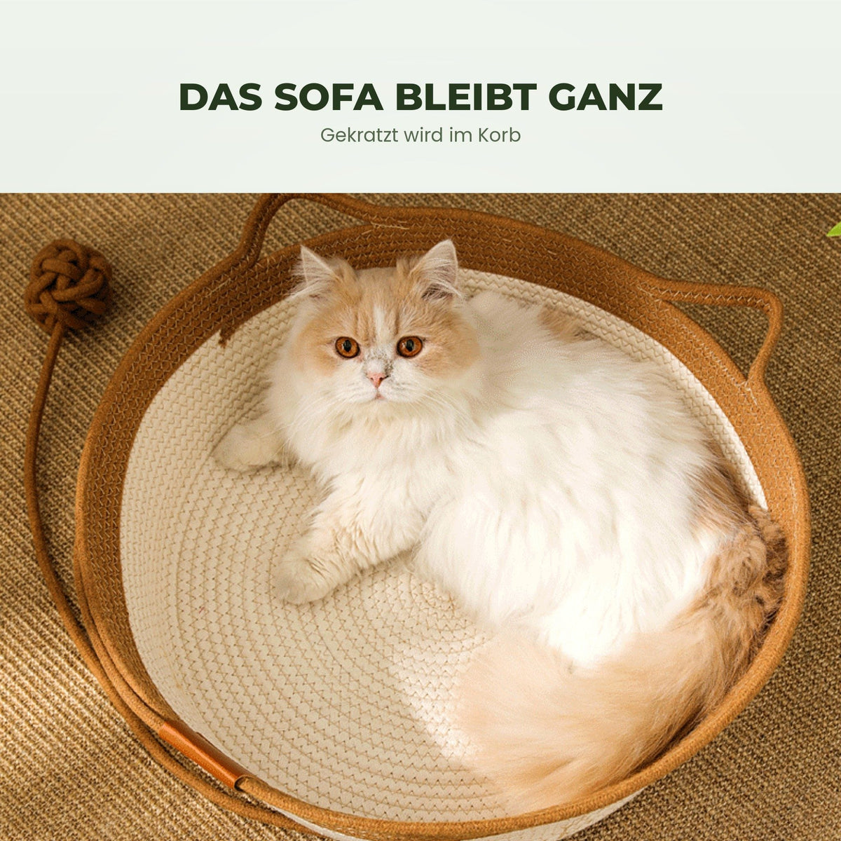 Sanuro KrallenNest Katzenkorb mit Kratzfläche